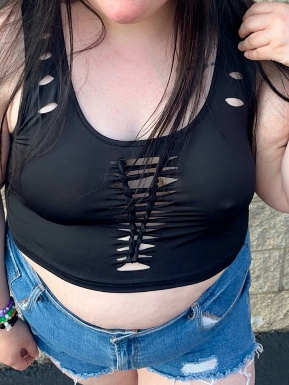Romwe Size 4xl Black Cropped Tank Top
